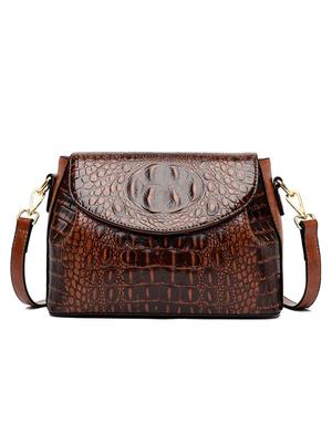 Shoulder Bags for Women Cowhide Crocodile Pattern Handbag Female Designer Luxury Crossbody Bag Vintage Retro Tote