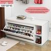 Flip-Top Shoe Cabinet & Bench: Multi-Functional Entryway Shoe Storage and Sofa Stool