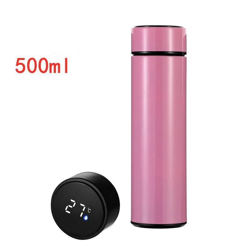 

Temperature-Measuring Insulated Cup 304 Double-Layer Stainless Steel Water Cup Car-Mounted Business Gift Temperature Cup розовый