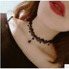 Black Lace Clavicle Chain Female Elegant Neck Accessories