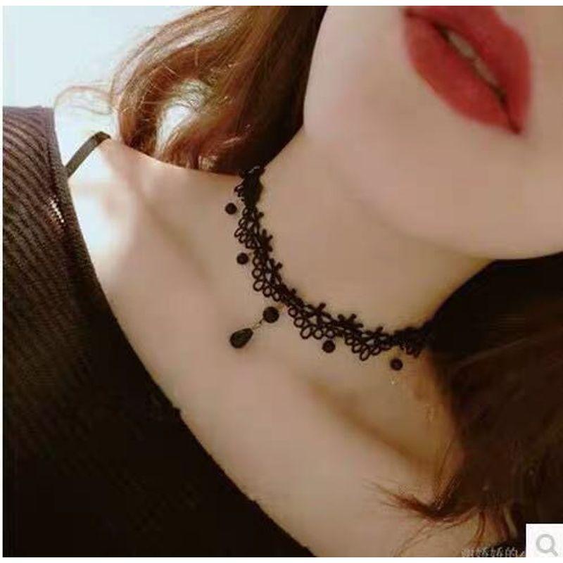 Black Lace Clavicle Chain Female Elegant Neck Accessories