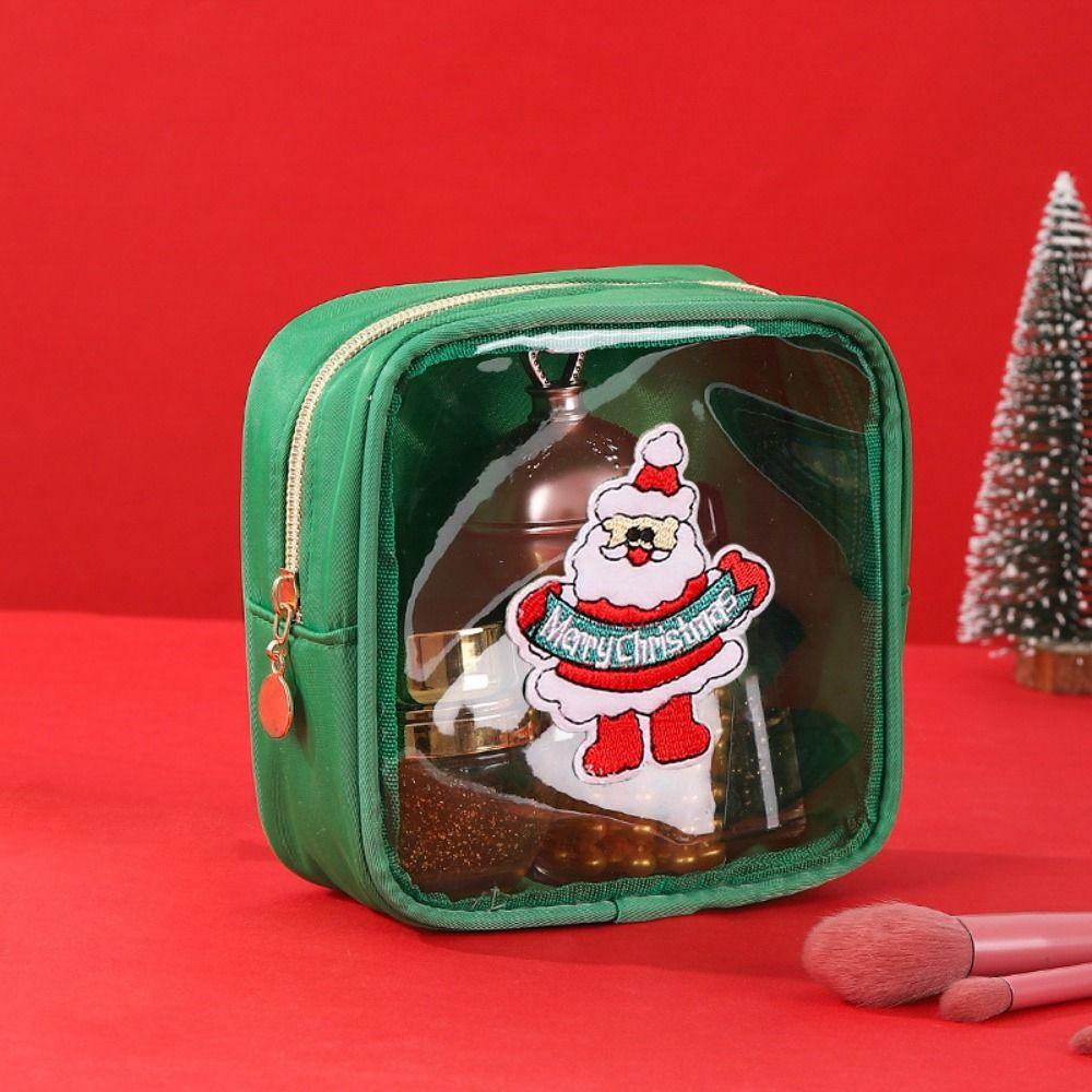 Cartoon Cosmetic Zipper Pouch Waterproof Make Up Organizer Christmas Toiletry Bags  Girls