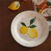 Lemon Shaped Ceramic Plate for Dessert, Fruit Tray, Afternoon Tea Kettle, Milk Mug, European Dinnerware, Colored Underglaze