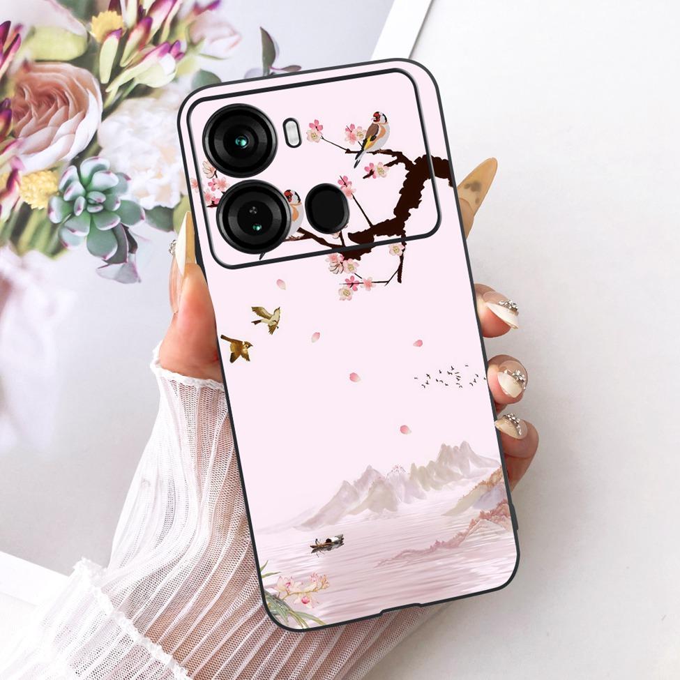 Coque Pour ITEL P40 Housse P662L Silicone Chat Mignon Mode Drôle Peinte Funda Pour P40 ITEL P 40 Coque de Téléphone