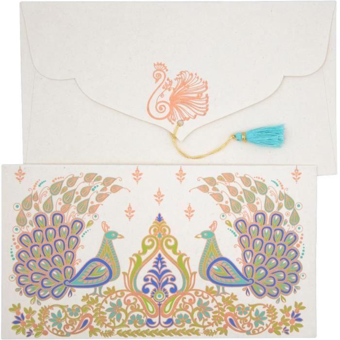 Enveloppes cadeau - PAPERTREE - Mayura - 19x10 cm - Ivoire - Lot de 5