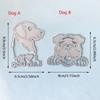 2pcs Dogs Metal Cutting Dies Stencils for DIY Scrapbooking Dies Paper Album Cards Embossing Dies Cut Craft Dies