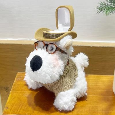 Stoff Plüsch Welpenpuppe Ringbox Display Paar Ringhalter Valentinstagsgeschenk