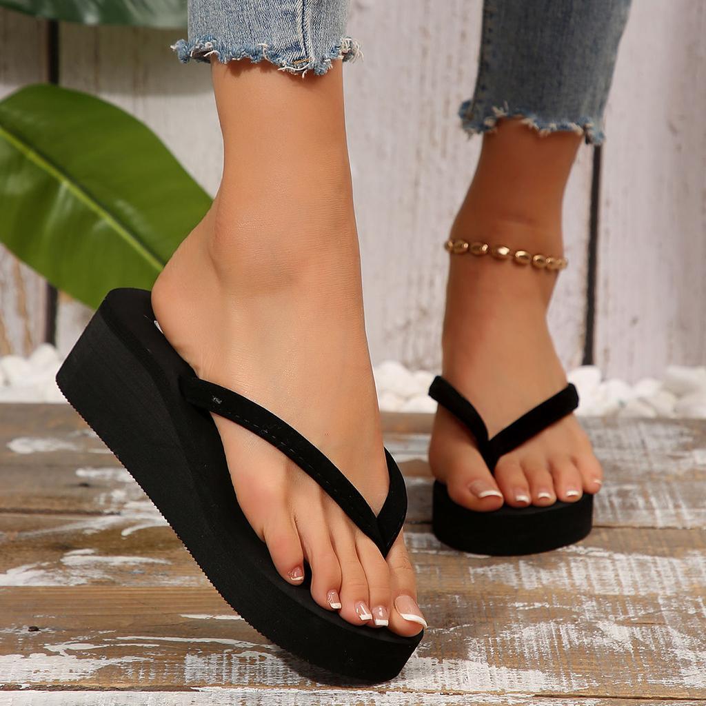Fashion Women Platform Slippers Summer Fashion Lightweight Flip Flops Comfortable Casual Shallow Slippers Outdoor Beach Slide Shoes