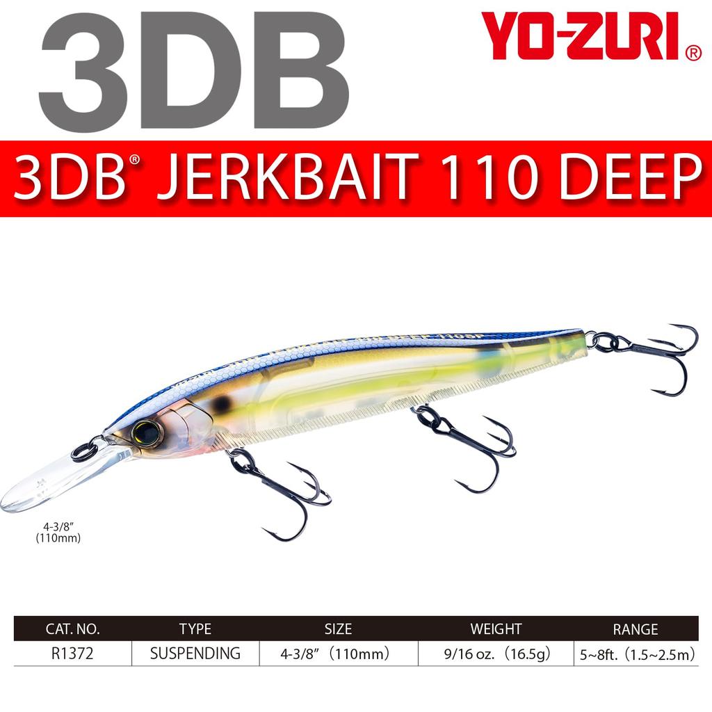Bass Lure 3DB Jerkbait 110 Deep 110mm Sexy Bone YO-ZURI (SP) Color