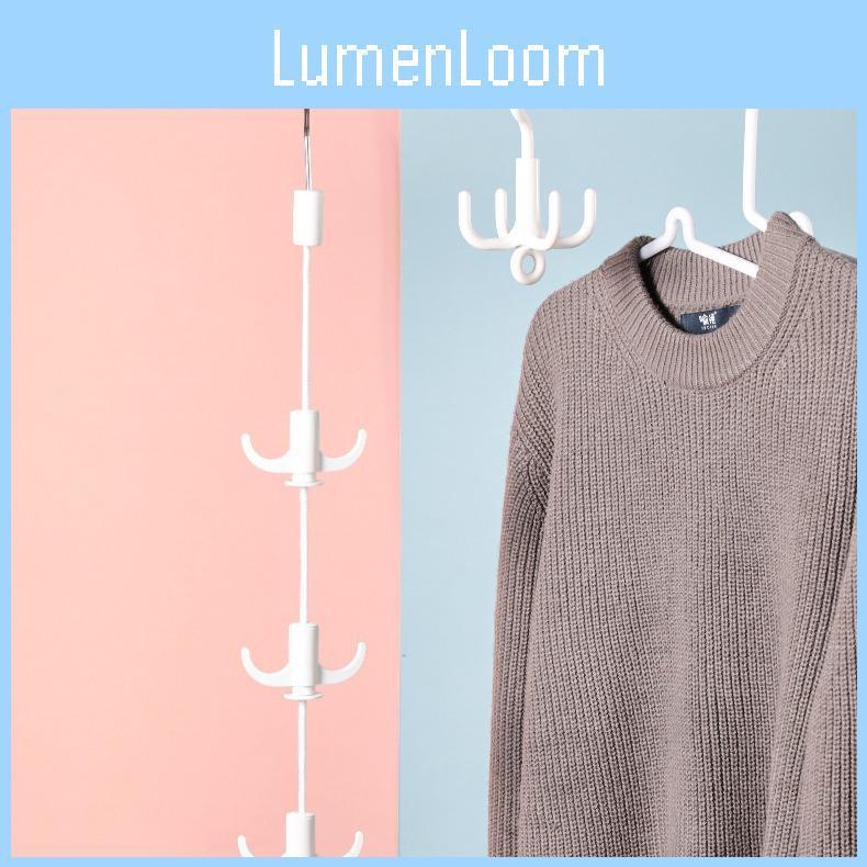 Prong Rotating Four Plastic Multi Functional Hanging Hook For Closet Storage And