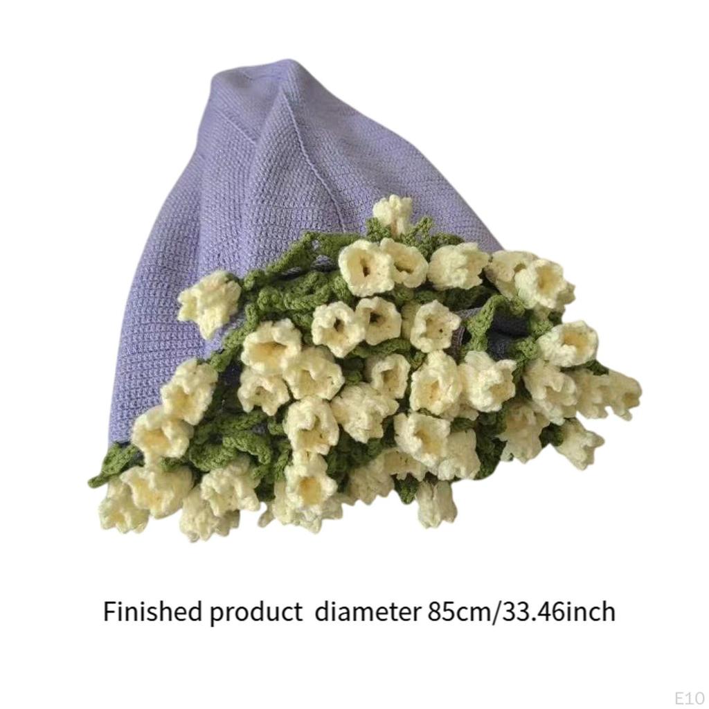 Bouquet Blanket Crochet Kit Craft Knitting DIY Starter for Birthday