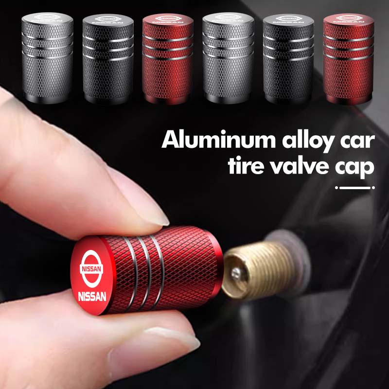 Car Wheel Tire Valve Caps Tyre Stem Cover Airdust Waterproof For Nissan Pulsar Skyline Patrol Navara Micra X-Trail