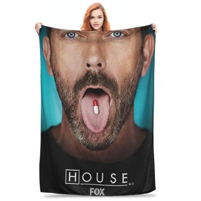 Flanell-Kuscheldecke Haus MD TV-Sendung Warme Plüschdecken Weiche Tagesdecke für Bett Wohnzimmer Zuhause Reise Sofa
