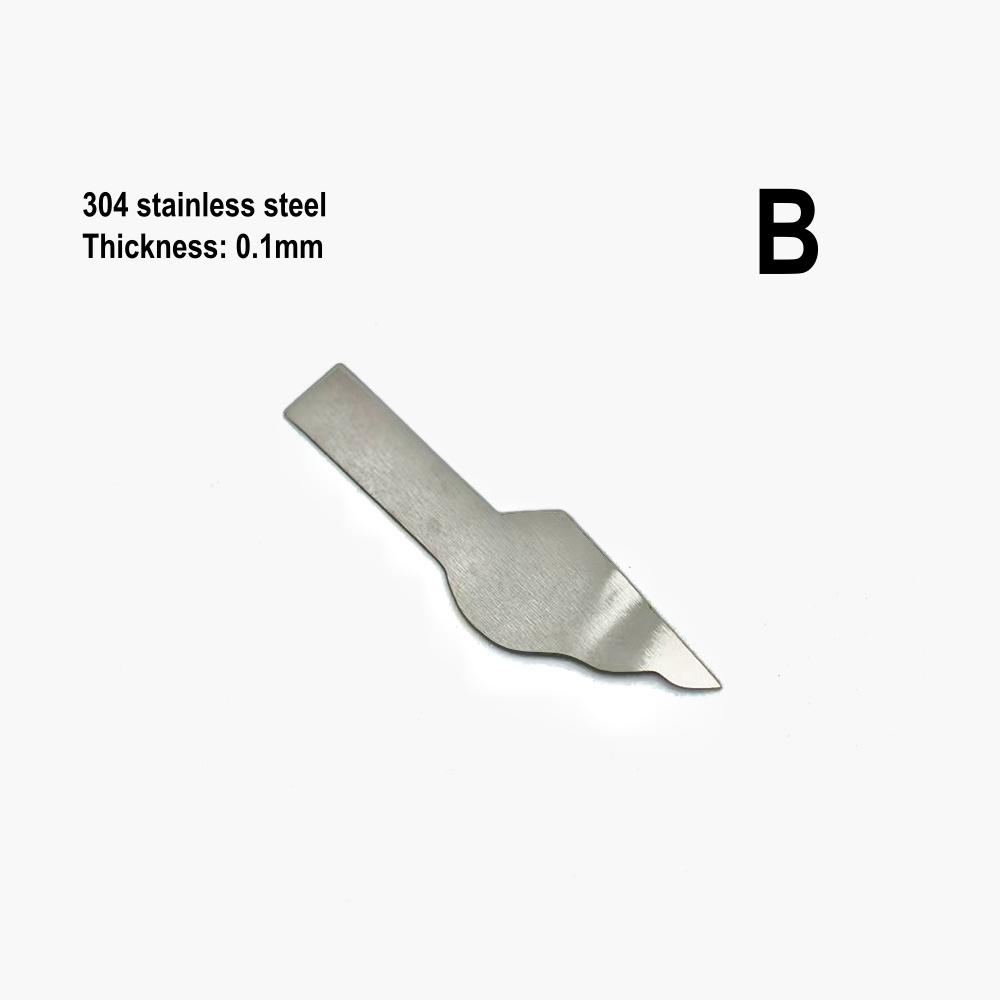 Dental Stainless Steel Porcelain Scalpel Back-cutting Knife Pocket Knife Non-slip Cutter Engraving Craft Knives 0.1mm Thickness