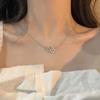 Clavicular Sweater Chain Love Heart Necklace Jewelry Accessories Hollow Heart Chain Pendant  Gifts