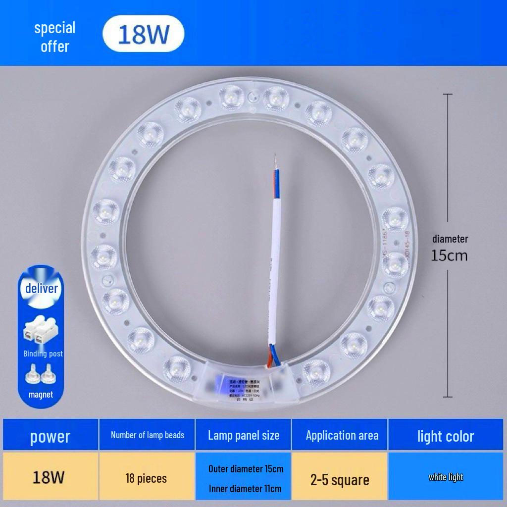 Замена светодиодной потолочной панели - Магнитная круглая модернизация для кухни и гостиной