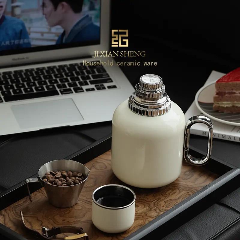 Oriental Pure Titanium Thermos Pot with Temperature Display - High-End White Tea Stewing Pot