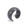 Black-and-White Striped Bracelet Exaggerated Retro Cuff Bangle Contrast Striped Bangle  Daliy Wear