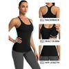 CHARMLEAKS Ribbed Workout Tank Tops for Women with Built In Bra Tight Racerback Scoop Neck Athletic Top
