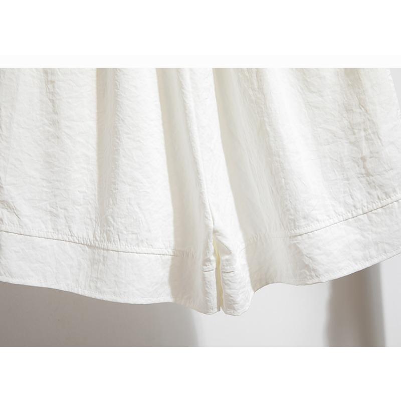 DIMANAF 2025 Plus Size Shorts Summer Women Wide Leg Pants High Waist Solid Loose Casual Short Pants Basic Harem New