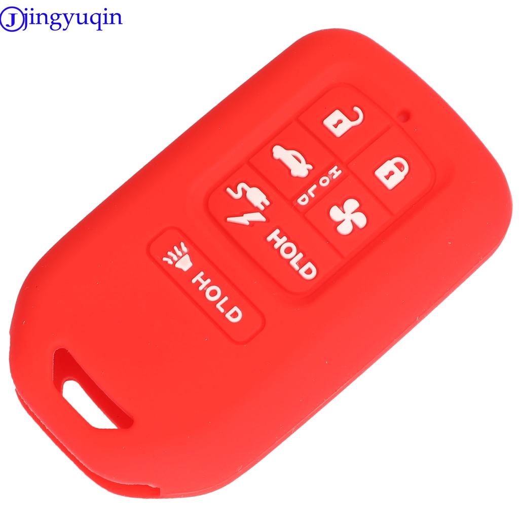 Jingyuqin 6B Remote Car Key Silicone Cover Case for Honda Civic Accord Pilot CRV 2015 2016 2017 2018 Holder Styling