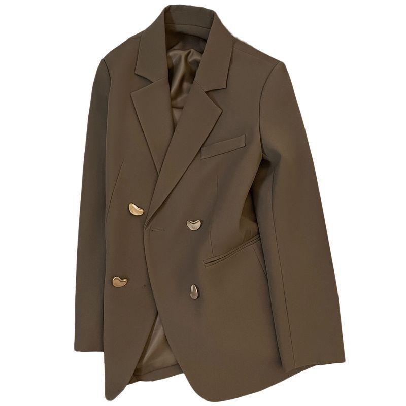 Modisches und lockeres graues Anzugsakko im britischen Stil und High-End-Design für Herren