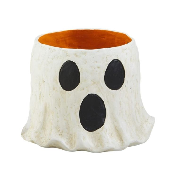 Cute Ghosting Designed Figurine Flower Pots Decorations Halloween Ghosting Planter Resin Crafts Ornaments For Courtyard Porch