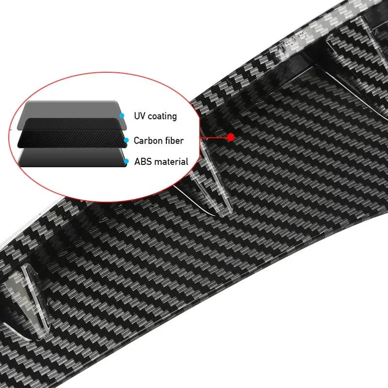 2pcs Car Shark Grille Air Flow Side Vent Exterior Grill Decoration For Honda Civic2016 20172018 2019ABS Plastic Carbon Fiber