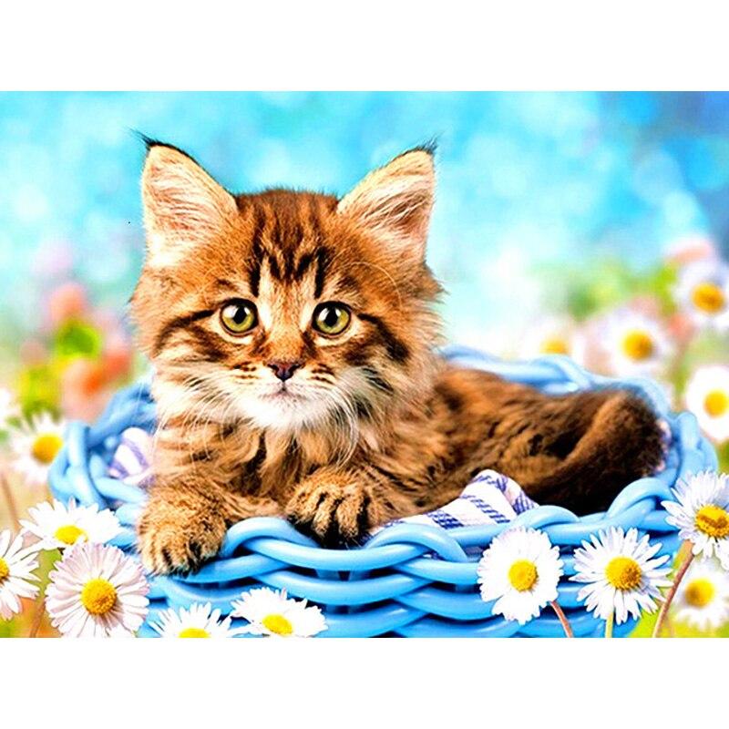 Full 5D Diamond Painting Flower Cat Fairy DIY Diamond Embroidery Diamond Mosaic Cross Stitch Kits Home Decor Gift