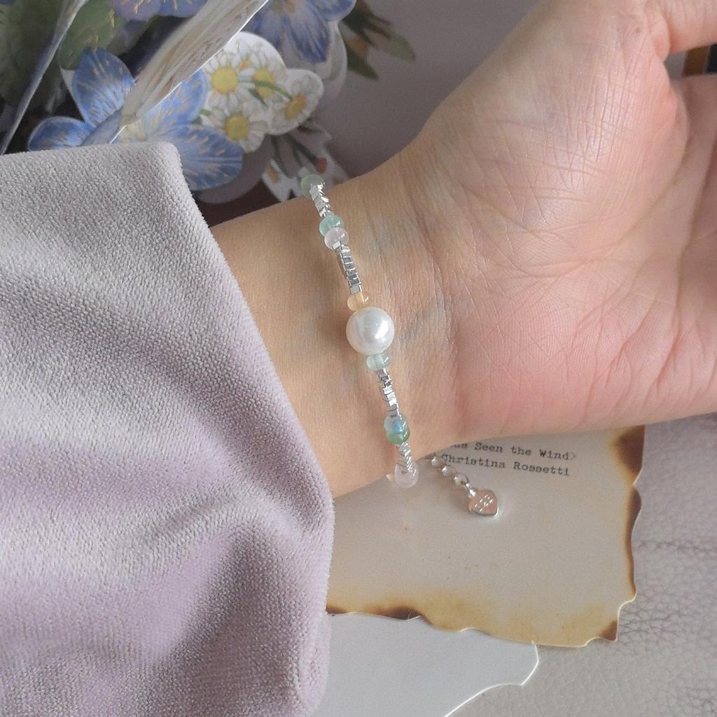 925 Silver Bracelet Bangle Simple Green Leaf Elegant Nature For Woman Girl Fashion Jewelry Gift Dropship