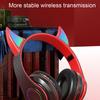 Bluetooth-compatible Headphone LED Devil Ear HiFi Glowing Cute Stereo Bass Wireless Headset