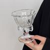 Modern Cartoon Bow Glass Water Cup with Stripes Perfect for Drink Lovers