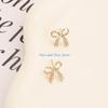 HX6F Elegant Bowknot Earrings for Women Girls Temperament Piercing Earrings Fashion Jewelry Simple Punk Earring Ear