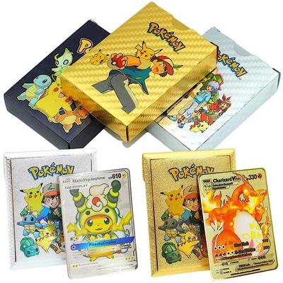 55Pcs Pokemon Cards VSTAR GX EX VMAX MEGA TAG TEAM Energy Trainer Charizard Pikachu Rare Collection Battle Card I01
