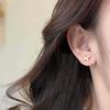 S925 Sterling Silver X-Shaped Cross Ear Studs for Women: Fashionable and Versatile Cartilage Earrings with a Unique Design.