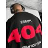 Herren Freizeit-T-Shirt in europäischer Größe mit 404 Error Code Design, Vielseitiger Stil