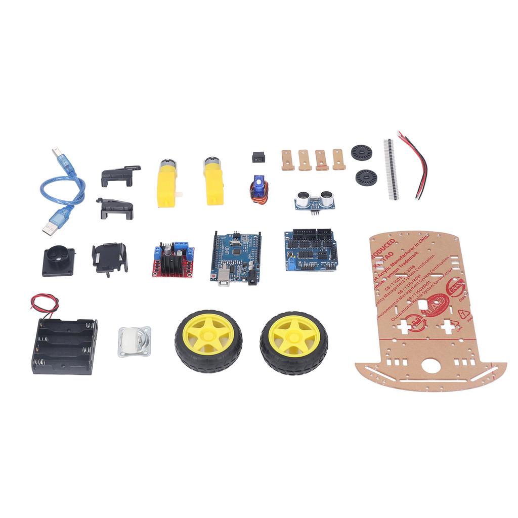 Smart Robot Car Chassis Kit DIY Programmable Development Board 2WD Ultrasonic with Motor MCU