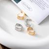 Vergoldete Retro-Design-Ohrringe für Damen mit Zirkonia-Steckern