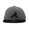 [New Era] 59FIFTY Atlanta Braves [MLB TEAM-BASIC FITTED CAP] ATLANTA BRAVES 5950 Klobouk Šedá Černá (8-18 (Cca. 64,5 cm)) [Použitý]