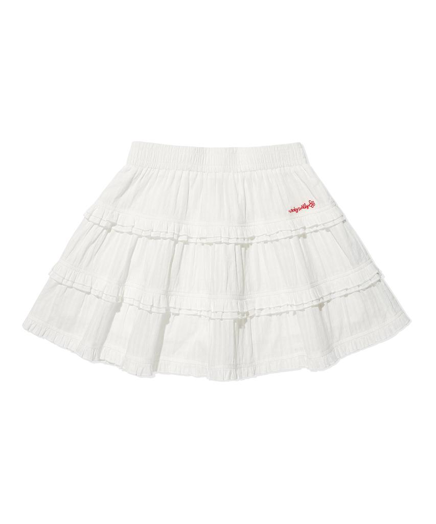 Wacky Willy Women'S Ruffle Mini Skirt White