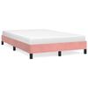 VidaXL Bed Frames, Upholstered Bed with Slatted Base, Double Bed with Footboard, Adult Bedroom Bed, Modern, Pink 120x190 379507