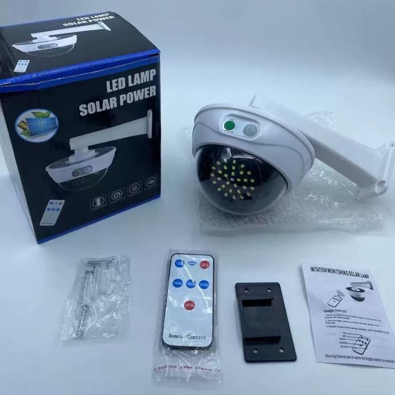 Fake Security Camera with Motion Sensor Light,Solar Outdoor Lights,Waterproof Wall Lamp for Garden,Yard,Street, Auto on/Off, Deterrent & Lighting