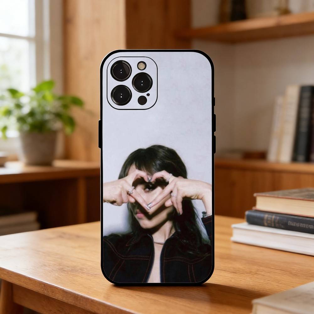 Schöne J-Jenna Ortega Schauspielerin Handyhülle Für iPhone17 16 15 14 13 12 11 Pro Max Plus,5G Weiche Schwarze Hülle