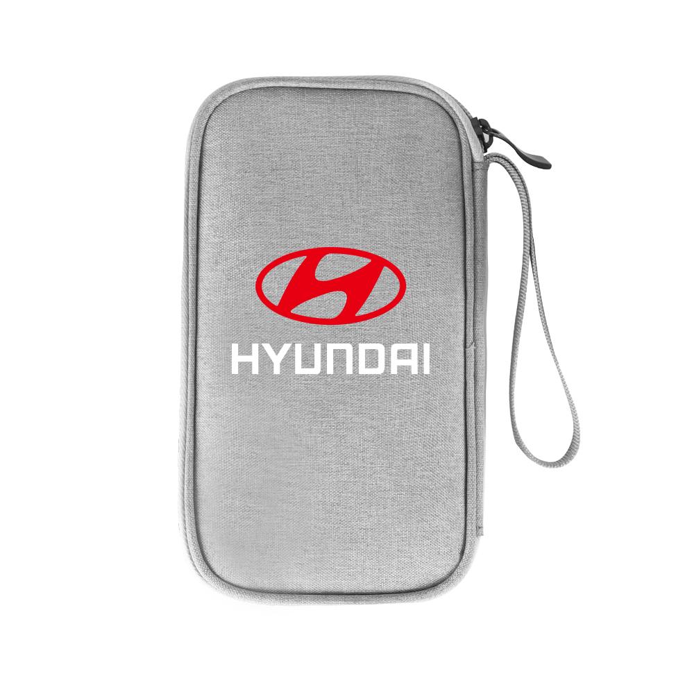 Portable Car Travel Key Driver's License Storage Bag Waterproof Organizer For HYUNDAI GDI i20 i30 Tucson i10 ix35 i40 Creta HB20 E8
