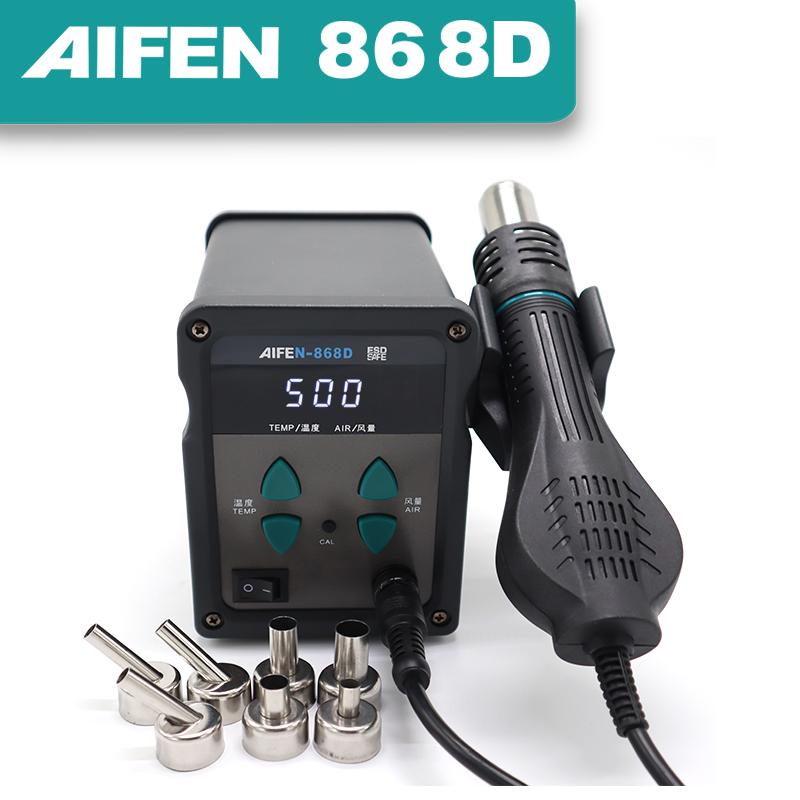 AIFEN-868D Stasiun Udara Panas 700W LED Digital Solder Besi Pematrian Ulang Stasiun Solder Pistol Panas Untuk Perbaikan Pengelas