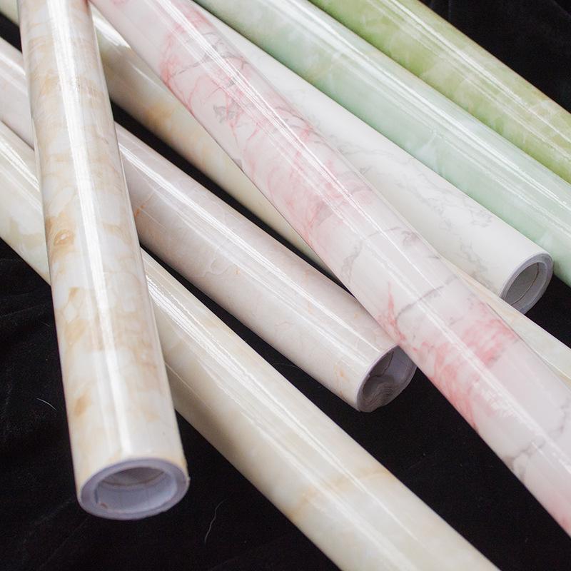 Wasserdichte PVC Marmor Küchenfolie - Ölfest Selbstklebende Schutzabdeckung für Fliesen, Kochfelder, Tische und Schränke