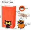 Halloween Theme Gift Bag with Cartoon Stickers Festival Atmosphere Pendant Party Candy Storage Bags Kraft Paper Goodie Bag TMZ