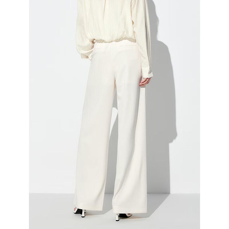 PEACEBIRD Women's High-Waist Knitted Wide-Leg Casual Pants