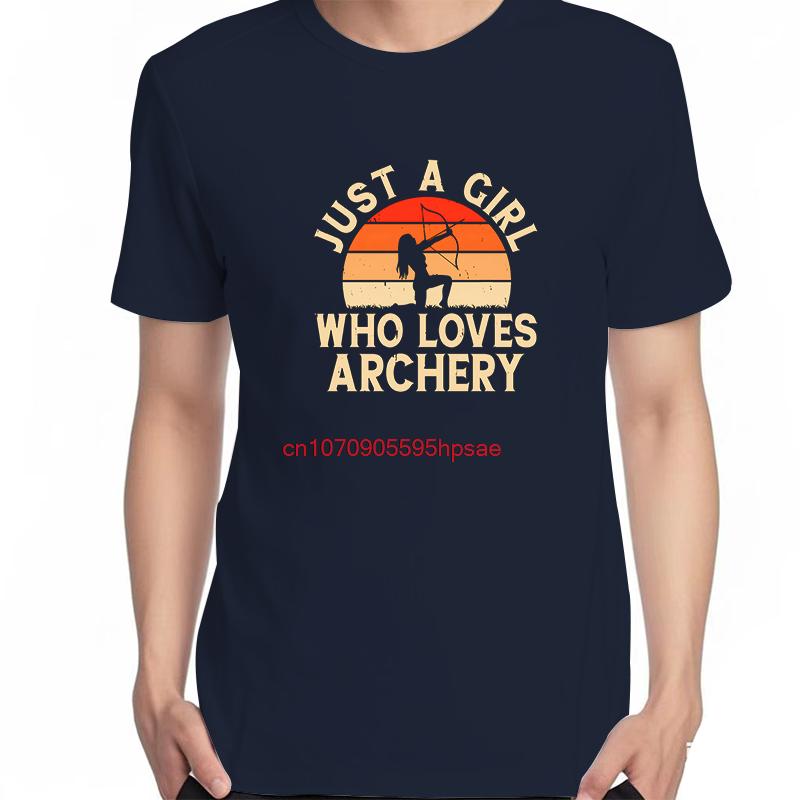 Vintage Archery Fashion Graphic T Shirts Jusa A Girl Who Loves Archery Funny Summer Short Sleeve Tshirts Unisex Print T Shirt