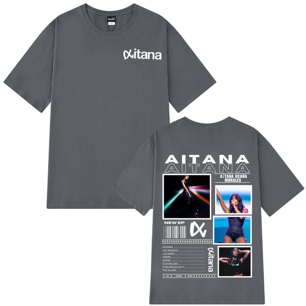 Singer Aitanas Ocana Fashion Print T Shirts Men Women Cotton T-Shirts Summer Short-sleeved Aesthetic Casual O Neck T-shirts Tops